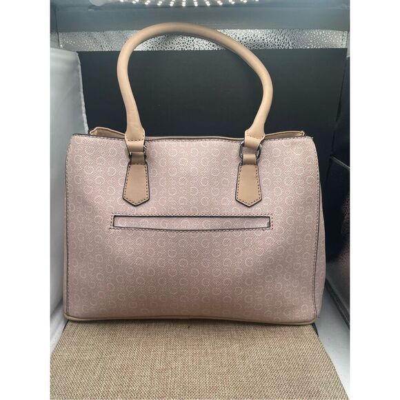 G by Guess Pink Logo Satchel Structured Tote Bag - Picture 3 of 11